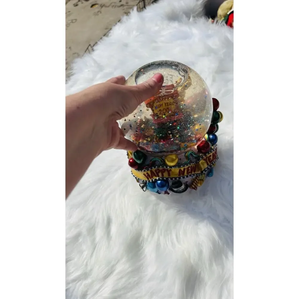 Radko‎ 2001 New Year Musical Snow Globe Huge Oversized